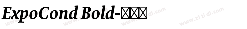 ExpoCond Bold字体转换